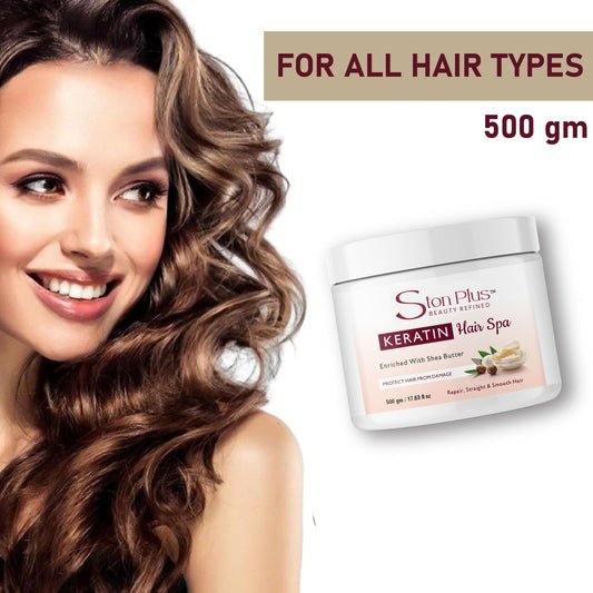 Ston Plus Keratin Hair Spa – Shea Butter Enriched Repair Mask (500g)