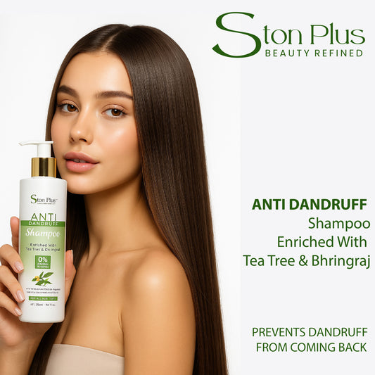 Ston Plus Anti Dandruff Shampoo – Enriched with Tea Tree & Bhringraj (250ml)