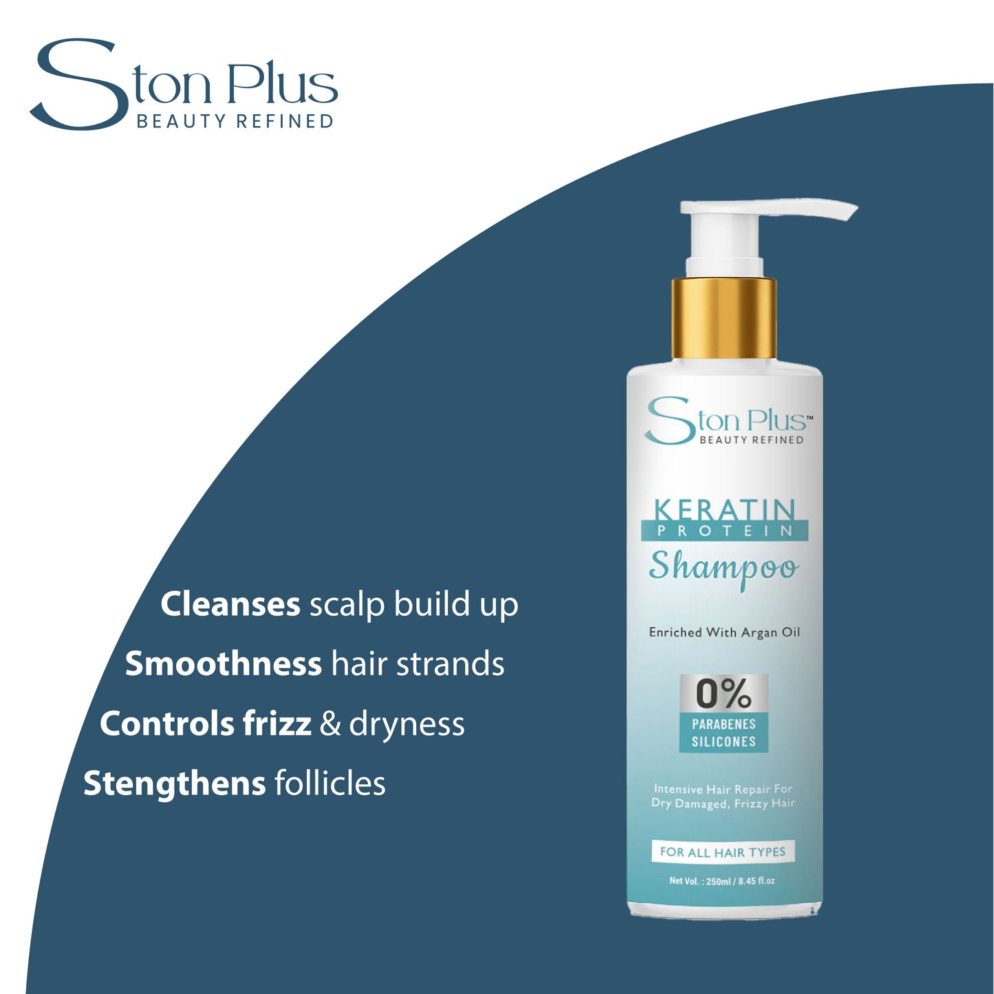 Ston Plus Keratin Protein Shampoo (250ml)