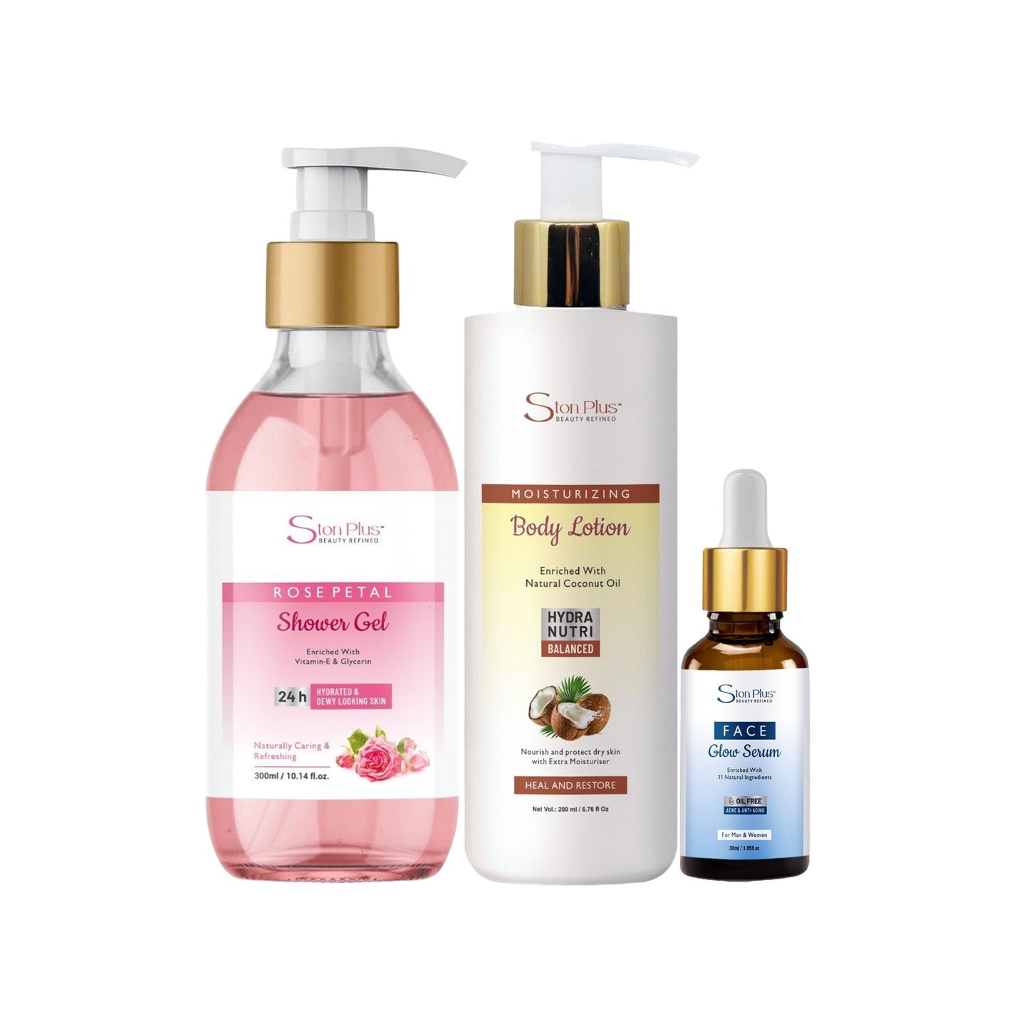 Ston Plus Janmashtami & Ganesh Chaturthi Skin Care Combo – Shower Gel + Body Lotion + Free Serum | Festive Offer ₹799