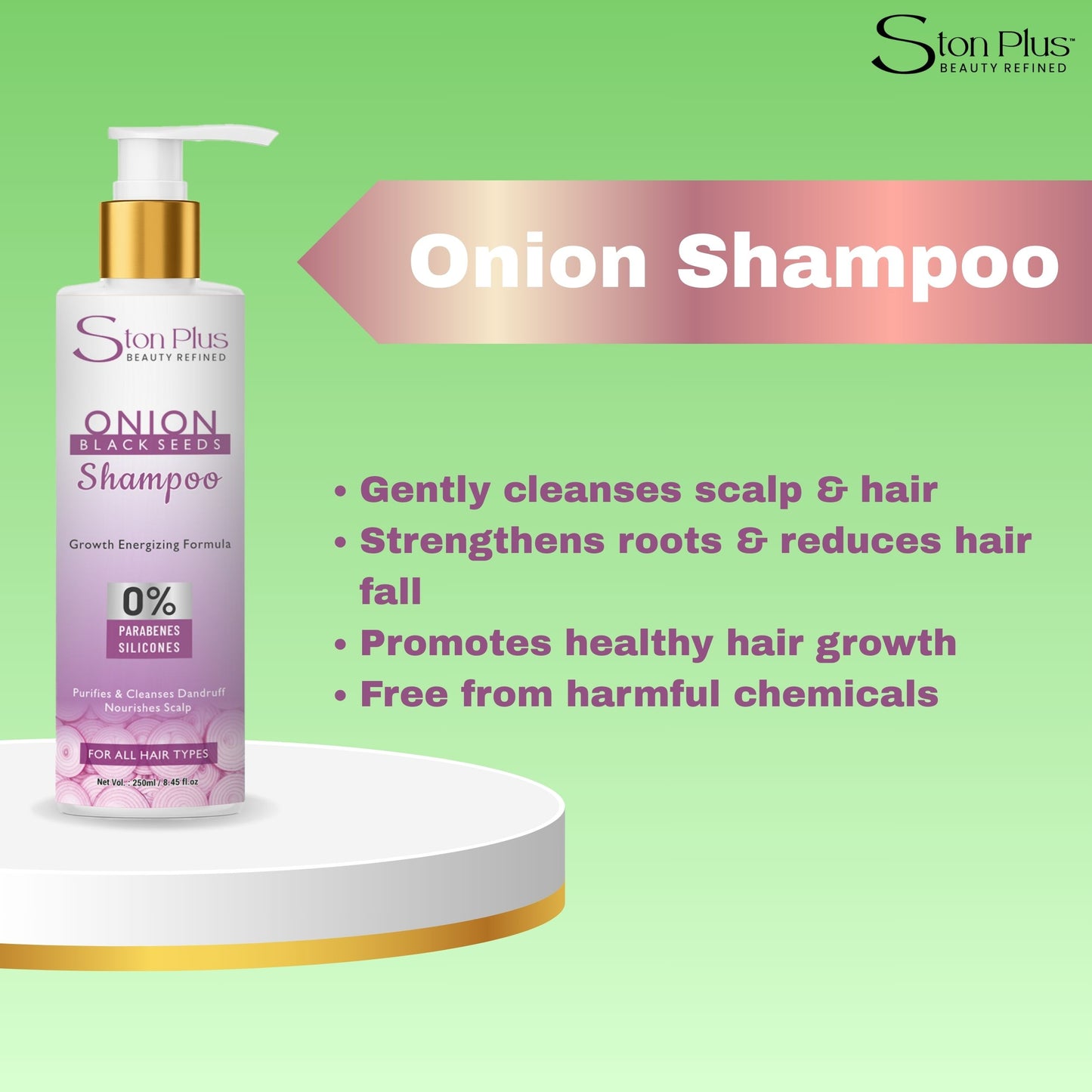 Ston Plus Janmashtami & Ganesh Chaturthi Special Hair Care Combo – Onion Shampoo + Conditioner + Hair Serum + Hair Spa (FREE Hair Oil)