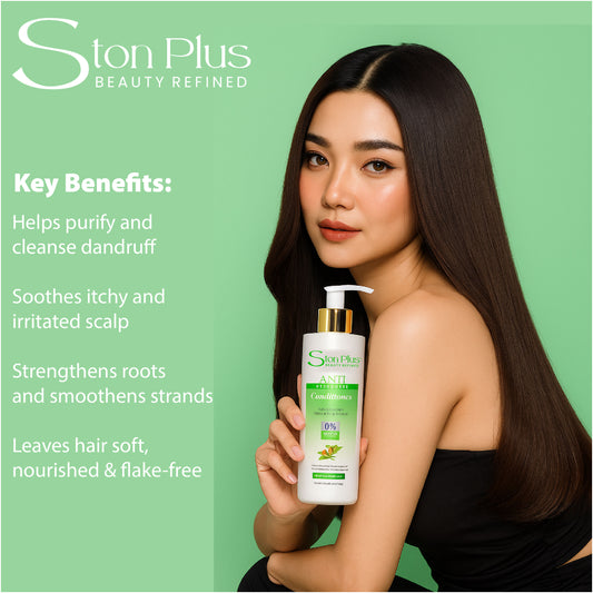 Ston Plus Anti-Dandruff Conditioner – Herbal Scalp Therapy with Tea Tree & Bhringraj (250ml)