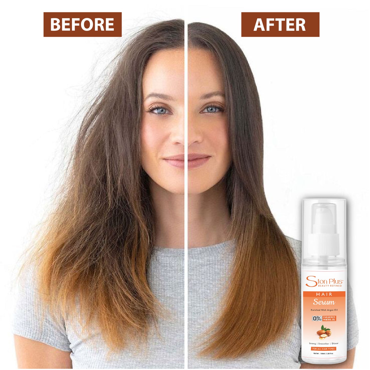 Ston Plus Hair Serum – Enriched with Argan Oil (100ml)