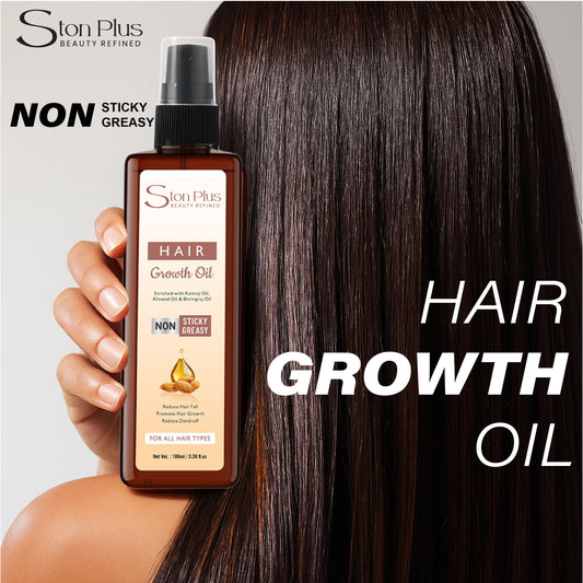 Ston Plus Hair Growth Oil – Non-Sticky, Enriched with Bhringraj & Almond Oil (100ml)