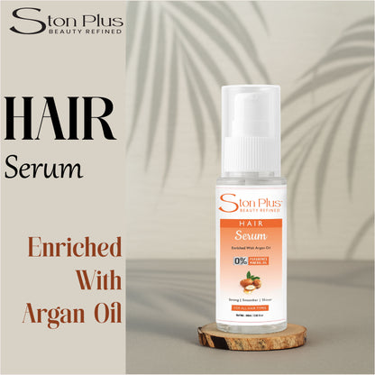 Ston Plus Hair Serum – Argan Oil Enriched, Frizz-Free Shine (60ml)