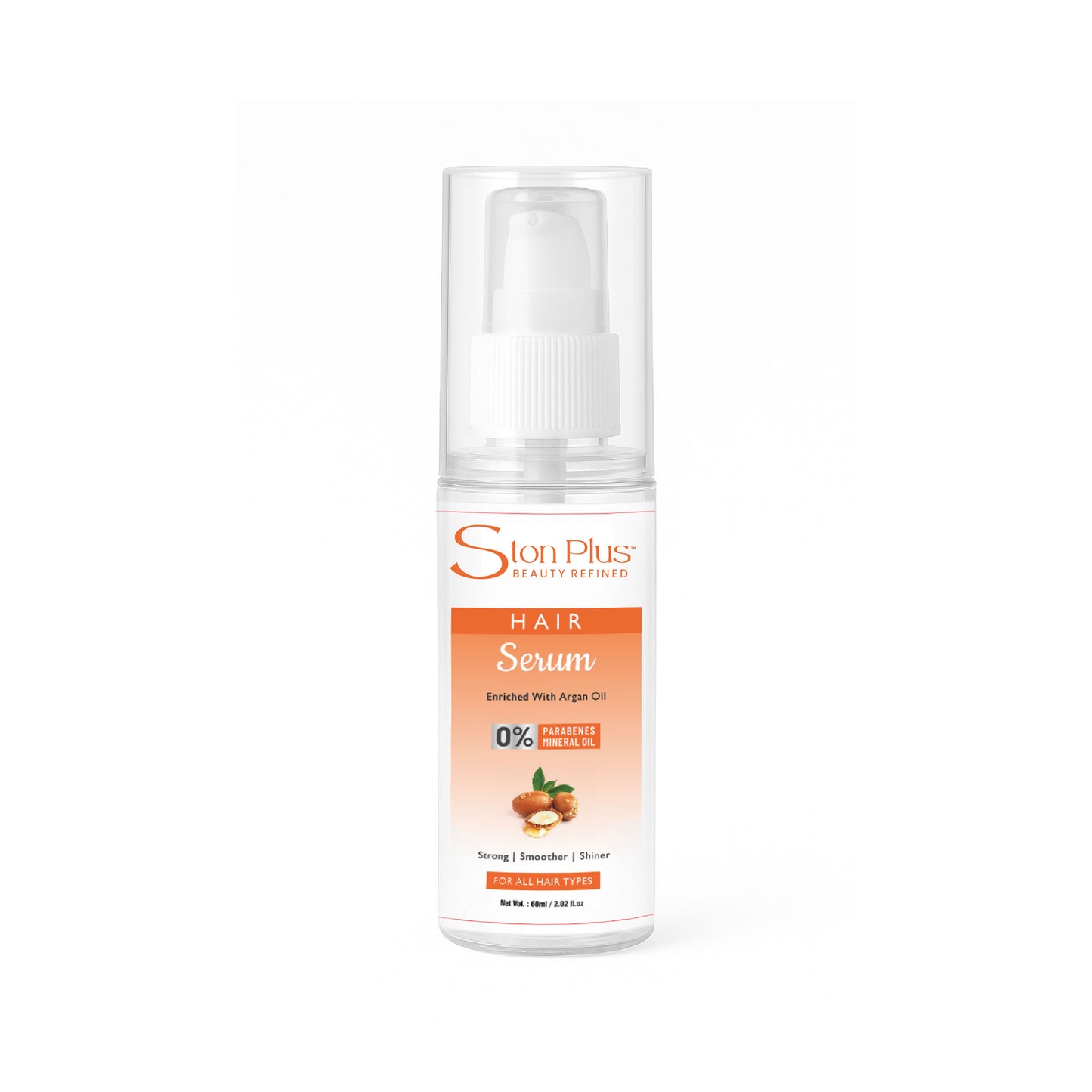 Ston Plus Hair Serum – Argan Oil Enriched, Frizz-Free Shine (60ml)