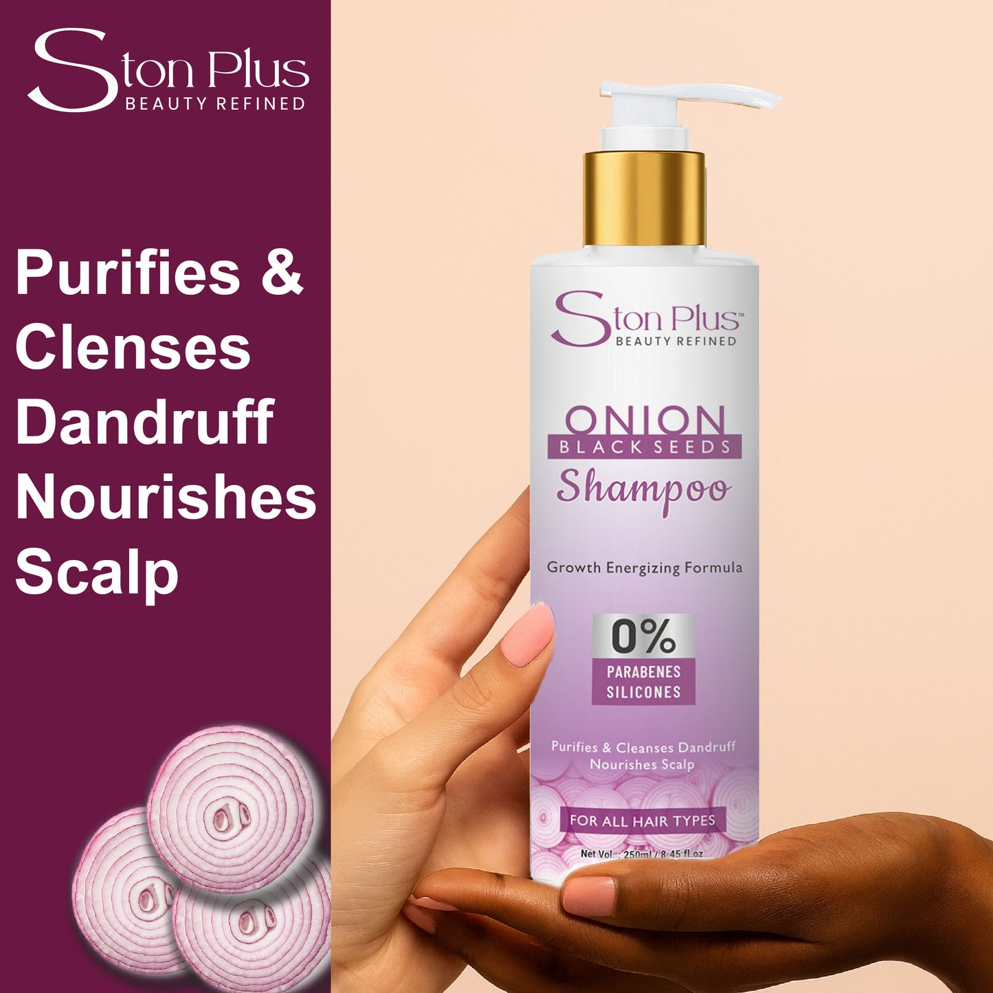 Ston Plus Onion Black Seeds Shampoo (250 Ml)