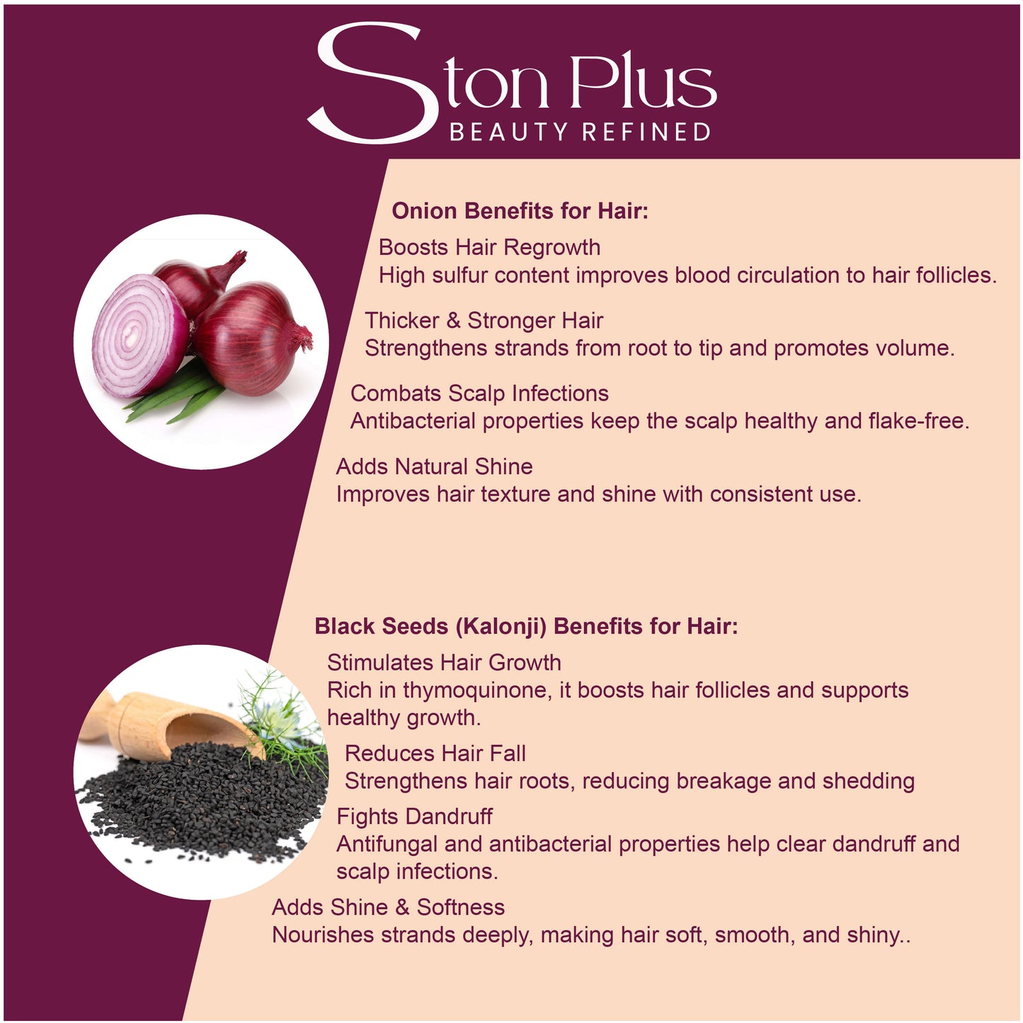 Ston Plus Onion Black Seeds Shampoo (250 Ml)