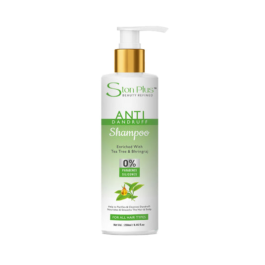 Ston Plus Anti Dandruff Shampoo – Enriched with Tea Tree & Bhringraj (250ml)