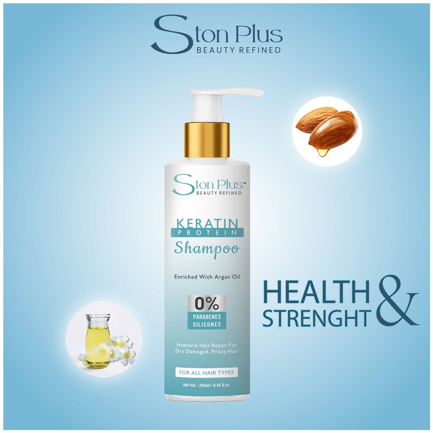 Ston Plus Keratin Protein Shampoo (250ml)
